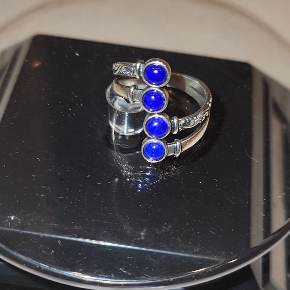 Sterling Silver Lapis Lazuli Ring, 925